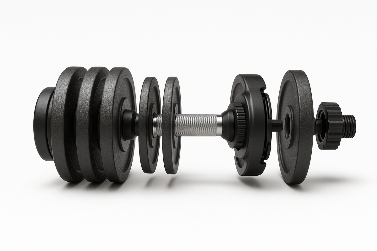 Twist-Lock Adjustable Dumbbell - Hexagonal Weight Plates